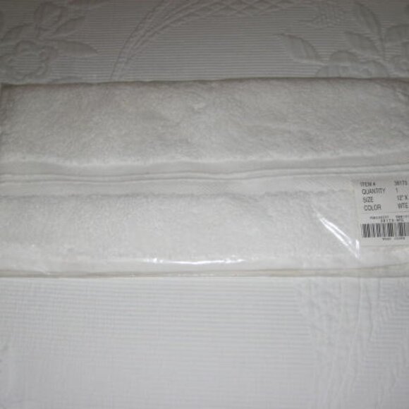 NWT Set of 2 Sundance Catalog Washcloths White in Package Cotton Made in Turkey - Picture 8 of 8